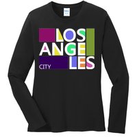 Los Angeles 1980's Logo Ladies Long Sleeve Shirt