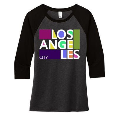 Los Angeles 1980's Logo Women's Tri-Blend 3/4-Sleeve Raglan Shirt