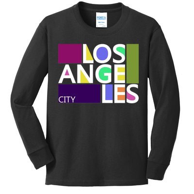 Los Angeles 1980's Logo Kids Long Sleeve Shirt