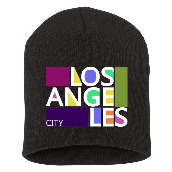 Los Angeles 1980's Logo Short Acrylic Beanie