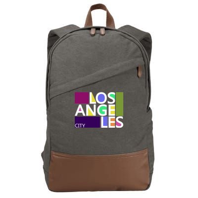 Los Angeles 1980's Logo Cotton Canvas Backpack