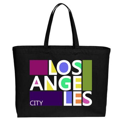 Los Angeles 1980's Logo Cotton Canvas Jumbo Tote