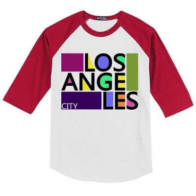 Los Angeles 1980's Logo Kids Colorblock Raglan Jersey