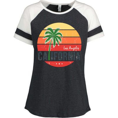 Los Angeles California Enza Ladies Jersey Colorblock Tee