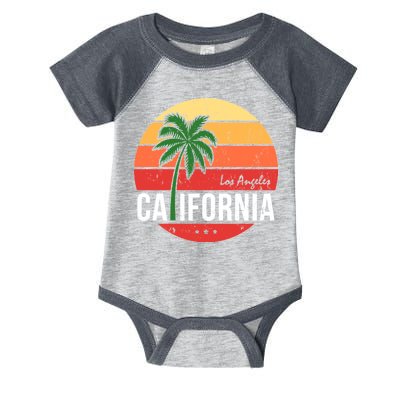 Los Angeles California Retro Circle Infant Baby Jersey Bodysuit