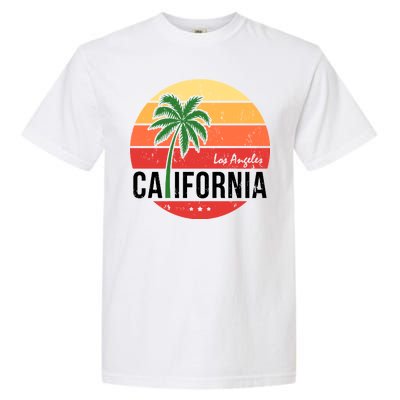 Los Angeles California Retro Circle Garment-Dyed Heavyweight T-Shirt