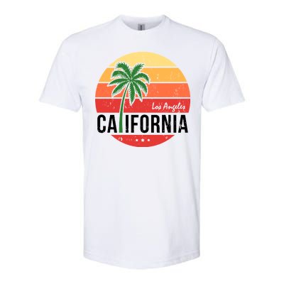 Los Angeles California Retro Circle Softstyle CVC T-Shirt