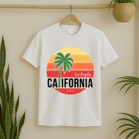 Los Angeles California Retro Circle T-Shirt