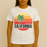 Los Angeles California Retro Circle T-Shirt