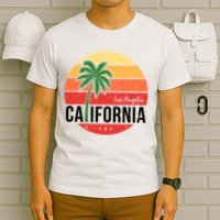 Los Angeles California Retro Circle T-Shirt