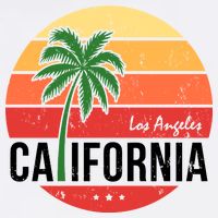 Los Angeles California Retro Circle T-Shirt