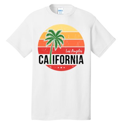 Los Angeles California Retro Circle Tall T-Shirt