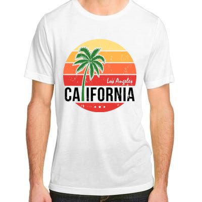 Los Angeles California Retro Circle Adult ChromaSoft Performance T-Shirt