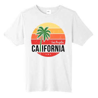 Los Angeles California Retro Circle Tall Fusion ChromaSoft Performance T-Shirt