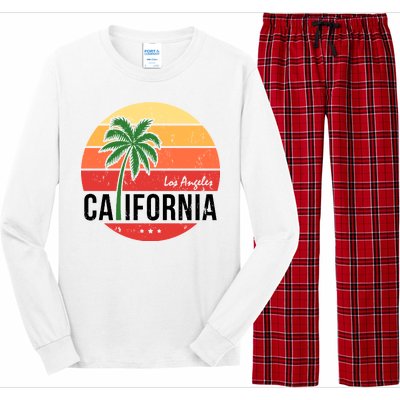 Los Angeles California Retro Circle Long Sleeve Pajama Set