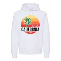 Los Angeles California Retro Circle Premium Hoodie