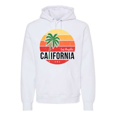 Los Angeles California Retro Circle Premium Hoodie