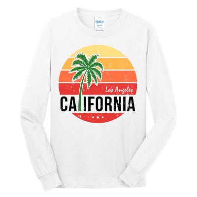 Los Angeles California Retro Circle Tall Long Sleeve T-Shirt