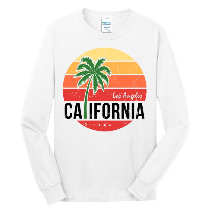 Los Angeles California Retro Circle Tall Long Sleeve T-Shirt