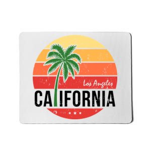 Los Angeles California Retro Circle Mousepad