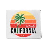 Los Angeles California Retro Circle Mousepad