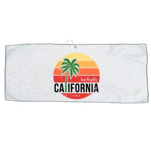 Los Angeles California Retro Circle Large Microfiber Waffle Golf Towel