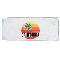 Los Angeles California Retro Circle Large Microfiber Waffle Golf Towel