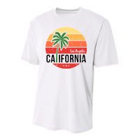 Los Angeles California Retro Circle Youth Performance Sprint T-Shirt