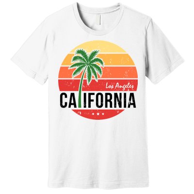 Los Angeles California Retro Circle Premium T-Shirt