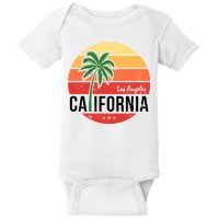 Los Angeles California Retro Circle Baby Bodysuit