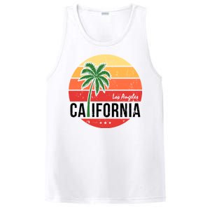 Los Angeles California Retro Circle PosiCharge Competitor Tank