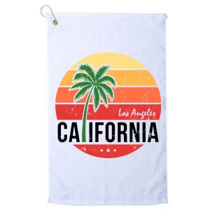 Los Angeles California Retro Circle Platinum Collection Golf Towel