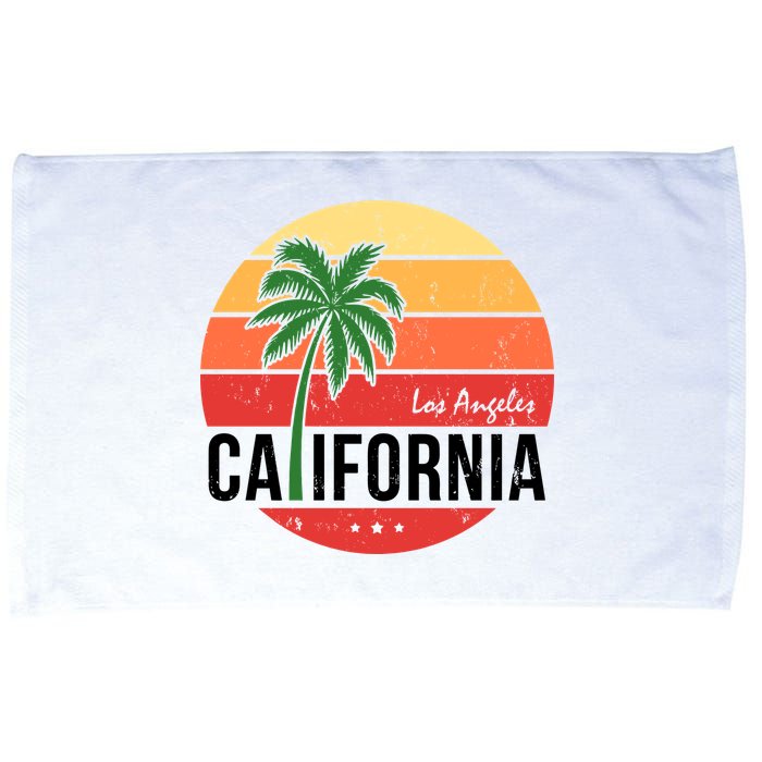 Los Angeles California Retro Circle Microfiber Hand Towel