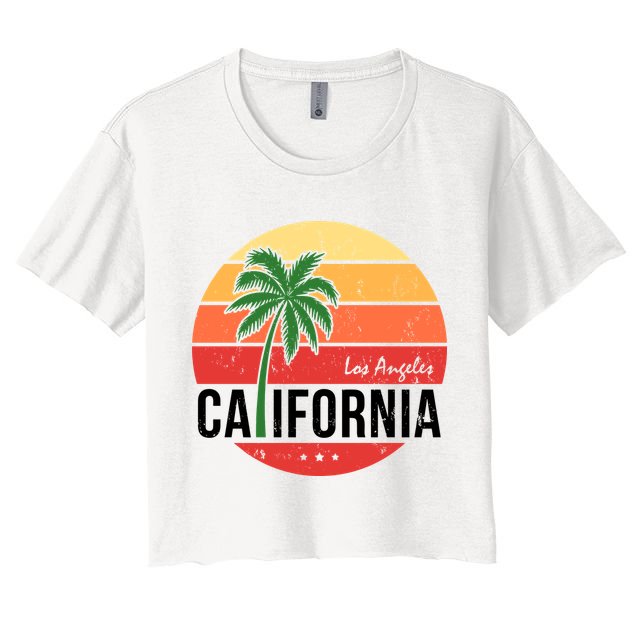 Los Angeles California Retro Circle Crop Top