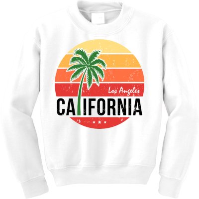 Los Angeles California Retro Circle Kids Sweatshirt