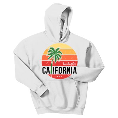 Los Angeles California Retro Circle Kids Hoodie