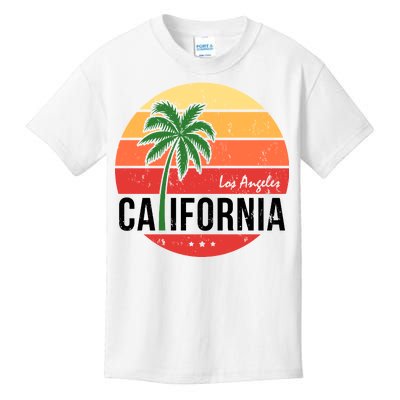 Los Angeles California Retro Circle Kids T-Shirt