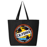 Los Angeles California Retro Circle LA 25L Jumbo Tote