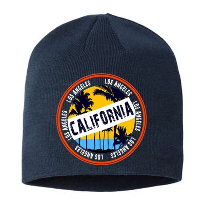 Los Angeles California Retro Circle LA Sustainable Beanie