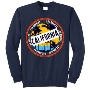 Los Angeles California Retro Circle LA Tall Sweatshirt