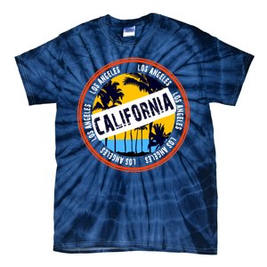 Los Angeles California Retro Circle LA Tie-Dye T-Shirt