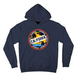 Los Angeles California Retro Circle LA Tall Hoodie