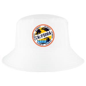 Los Angeles California Retro Circle LA Cool Comfort Performance Bucket Hat