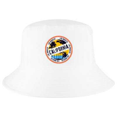 Los Angeles California Retro Circle LA Cool Comfort Performance Bucket Hat