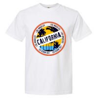 Los Angeles California Retro Circle LA Garment-Dyed Heavyweight T-Shirt