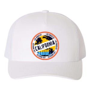 Los Angeles California Retro Circle LA Yupoong Adult 5-Panel Trucker Hat