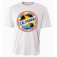 Los Angeles California Retro Circle LA Cooling Performance Crew T-Shirt