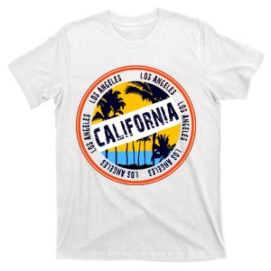 Los Angeles California Retro Circle LA T-Shirt