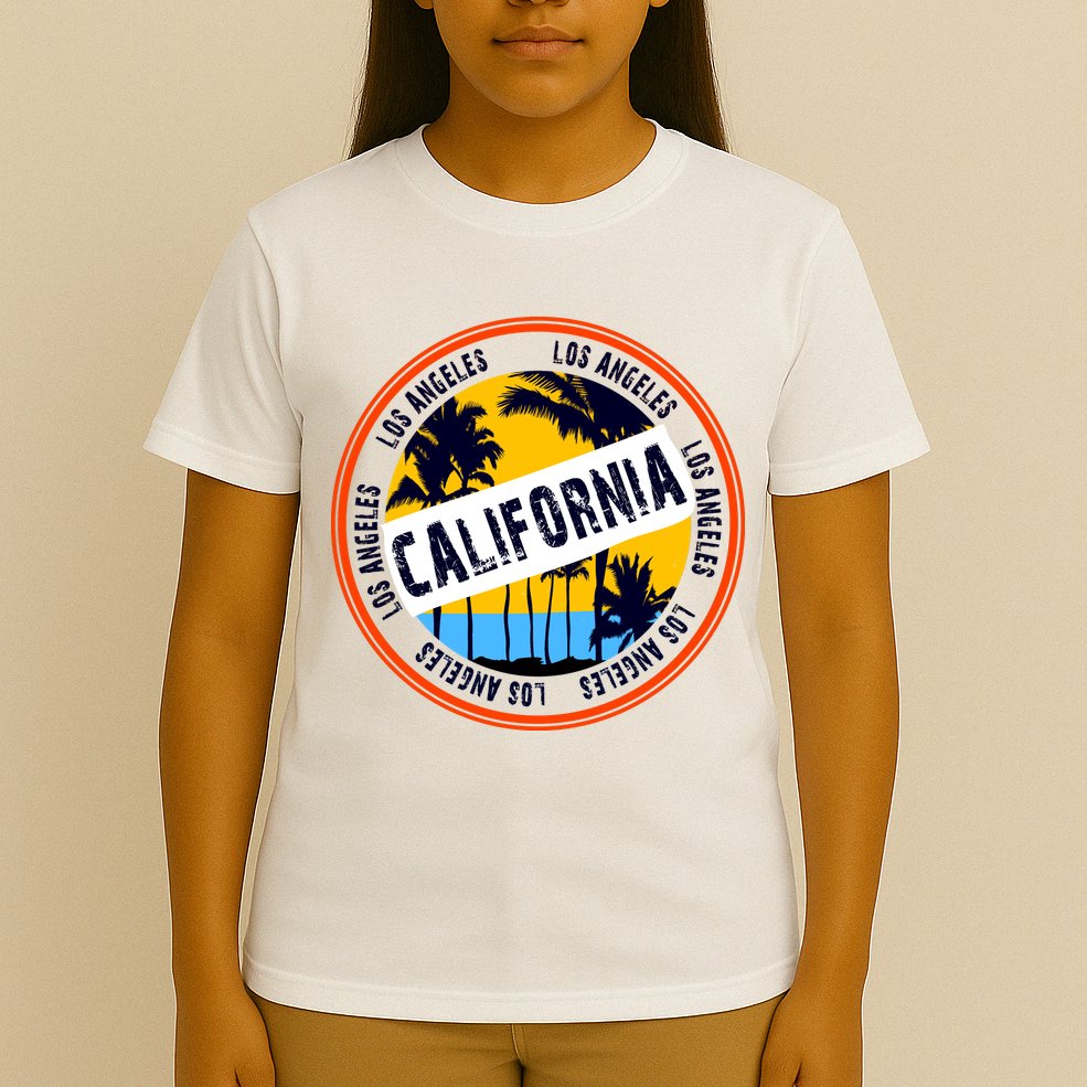 Los Angeles California Retro Circle LA T-Shirt