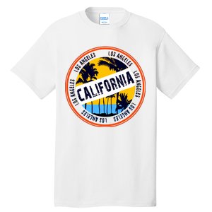 Los Angeles California Retro Circle LA Tall T-Shirt